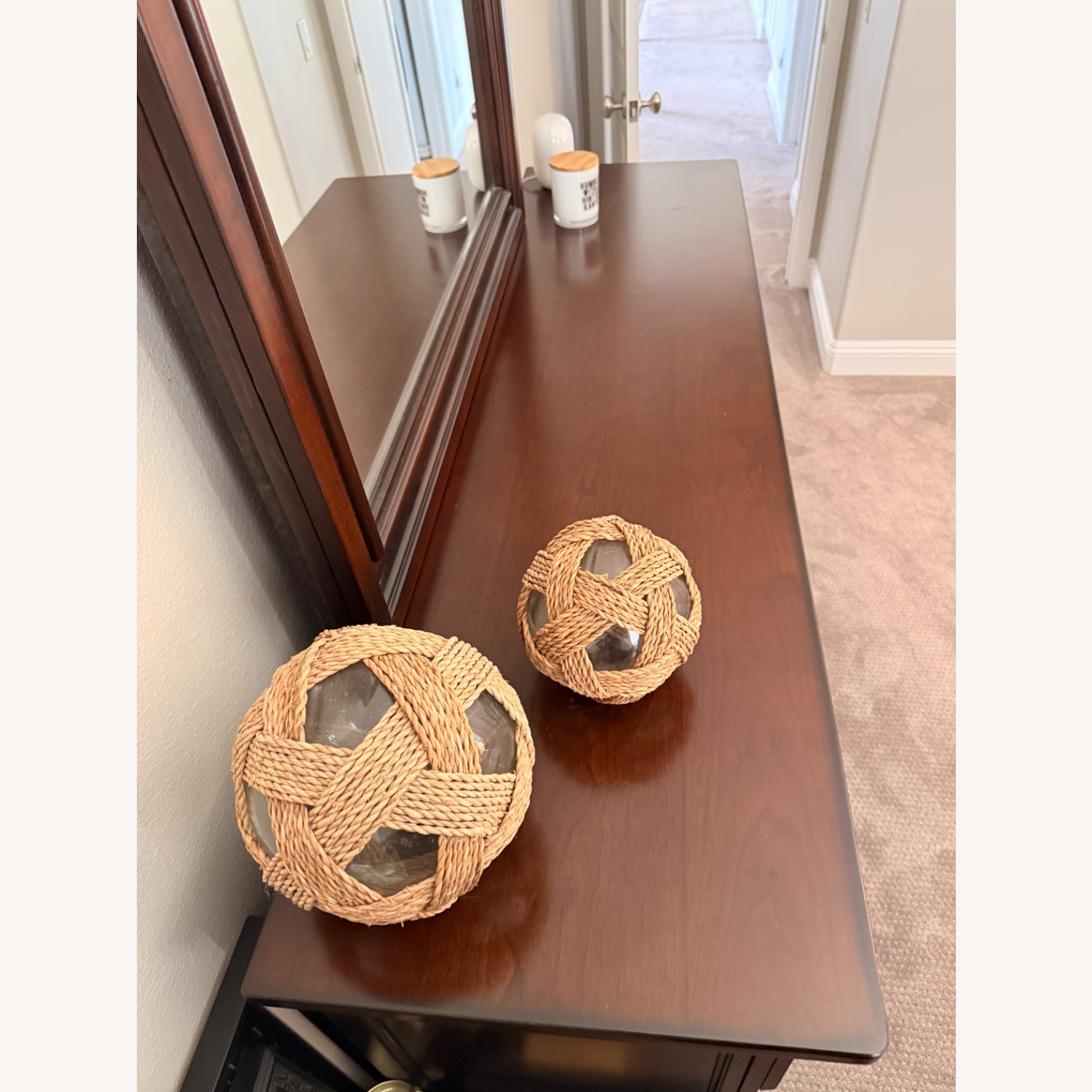 Dark Cherry 7-Drawer Dresser with Mirror - image-3