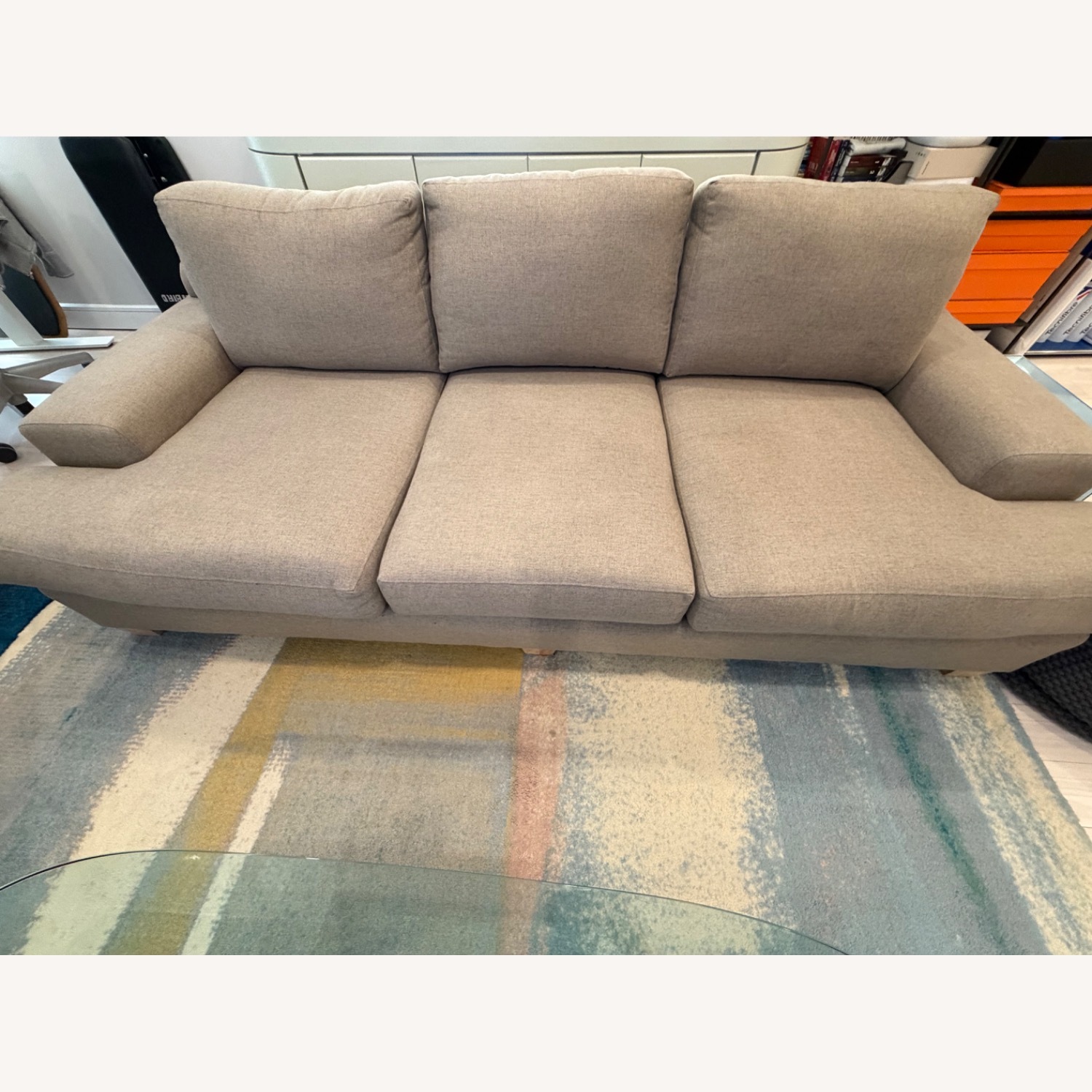 Mantle Furniture Burke Light Gray 3+ Seater Sofa - image-1