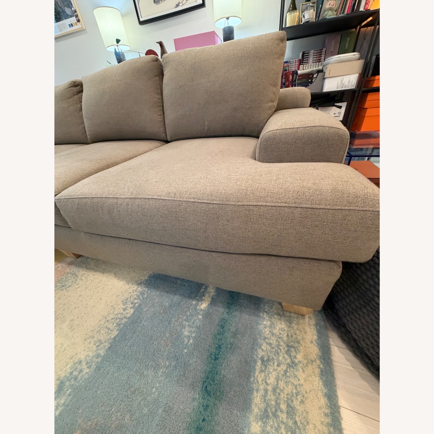 Mantle Furniture Burke Light Gray 3+ Seater Sofa - image-3