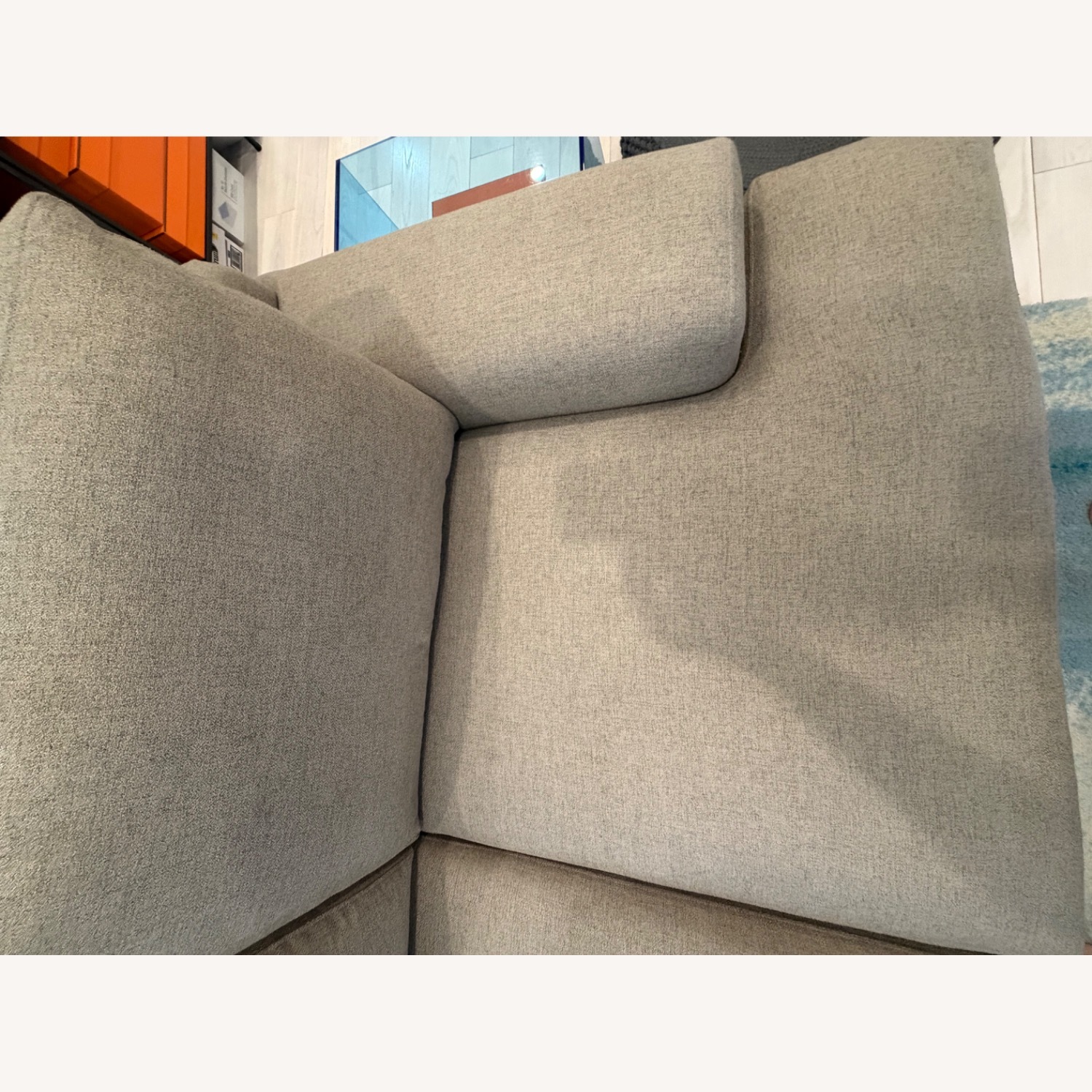 Mantle Furniture Burke Light Gray 3+ Seater Sofa - image-5