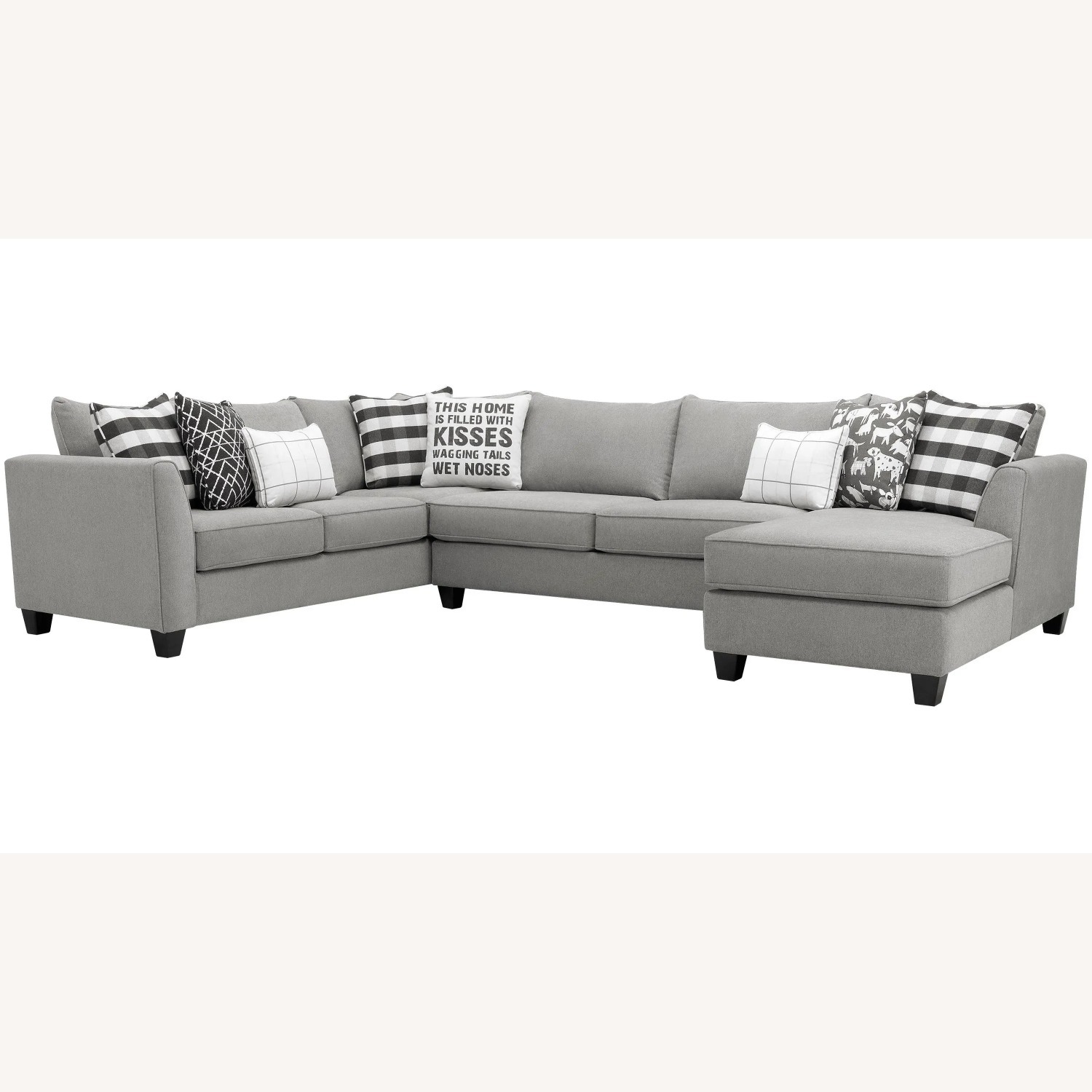 Raymour & Flanigan Daine Light Gray 3+ Piece Sectional - image-3