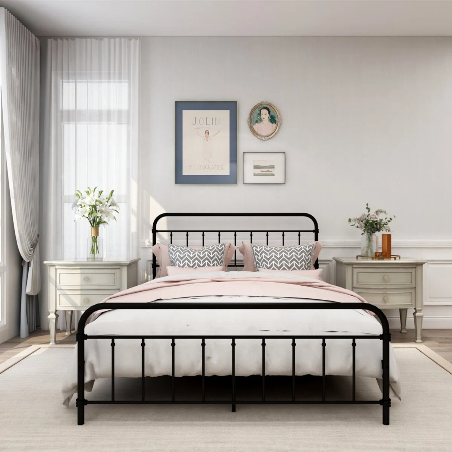 Wayfair Black Metal Full Bed - image-5