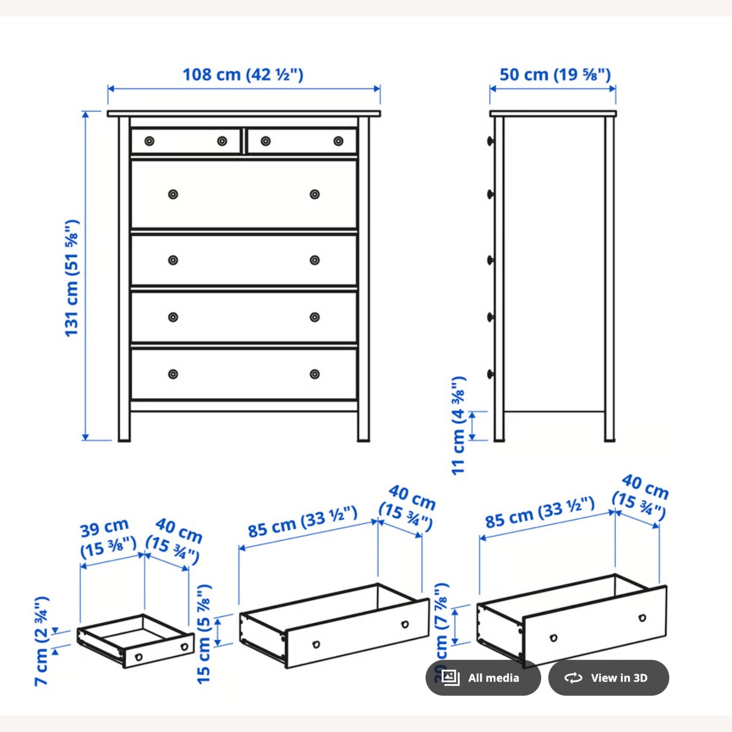 IKEA Hemmes Black Dresser - image-2