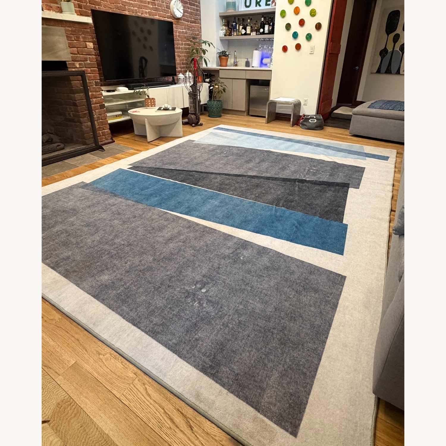 Ruggable 9x12 Mid-Century Blue Tufted Rug - image-1