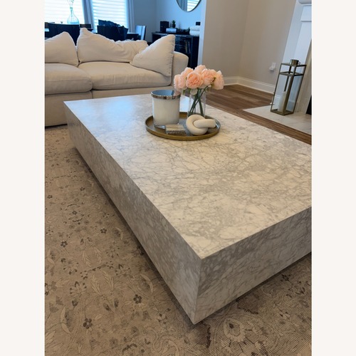 Used Arhaus Aviana Marble Rectangular Table  for sale on AptDeco