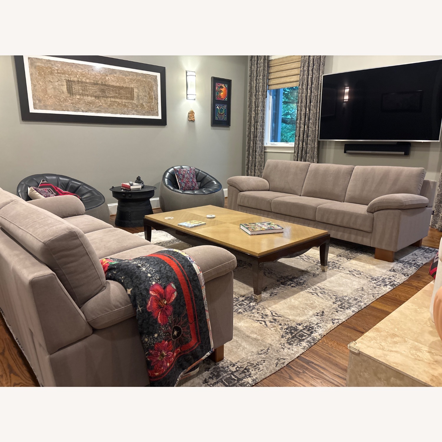 Luonto Poet Sofa Natural Fabric 3+ Seater Sofa - image-3