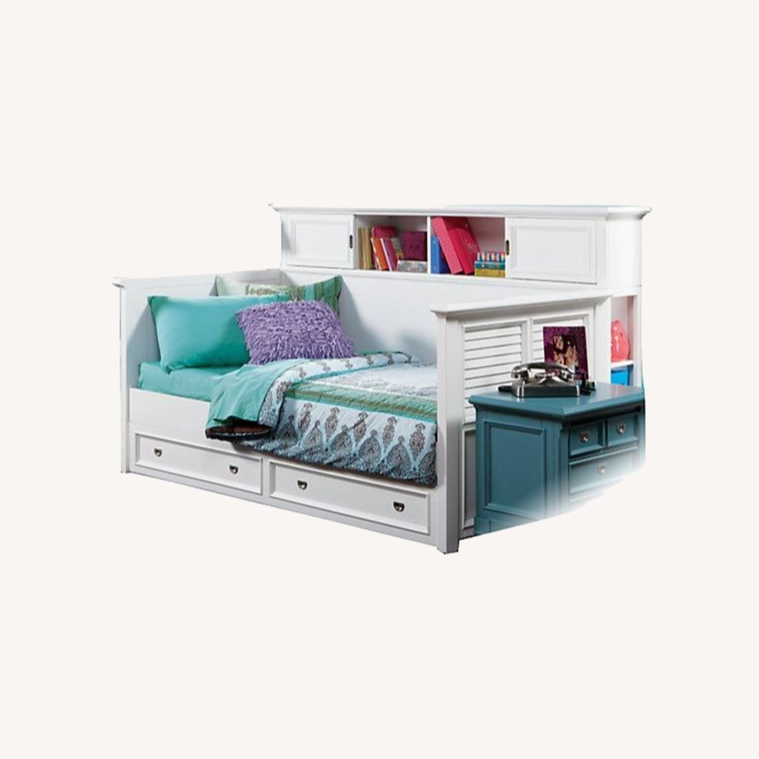 Raymour & Flanigan Varsity Twin  Bookcase Trundle DayBed  - image-2