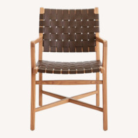 Crate & Barrel Natural Wood Dining Chairs