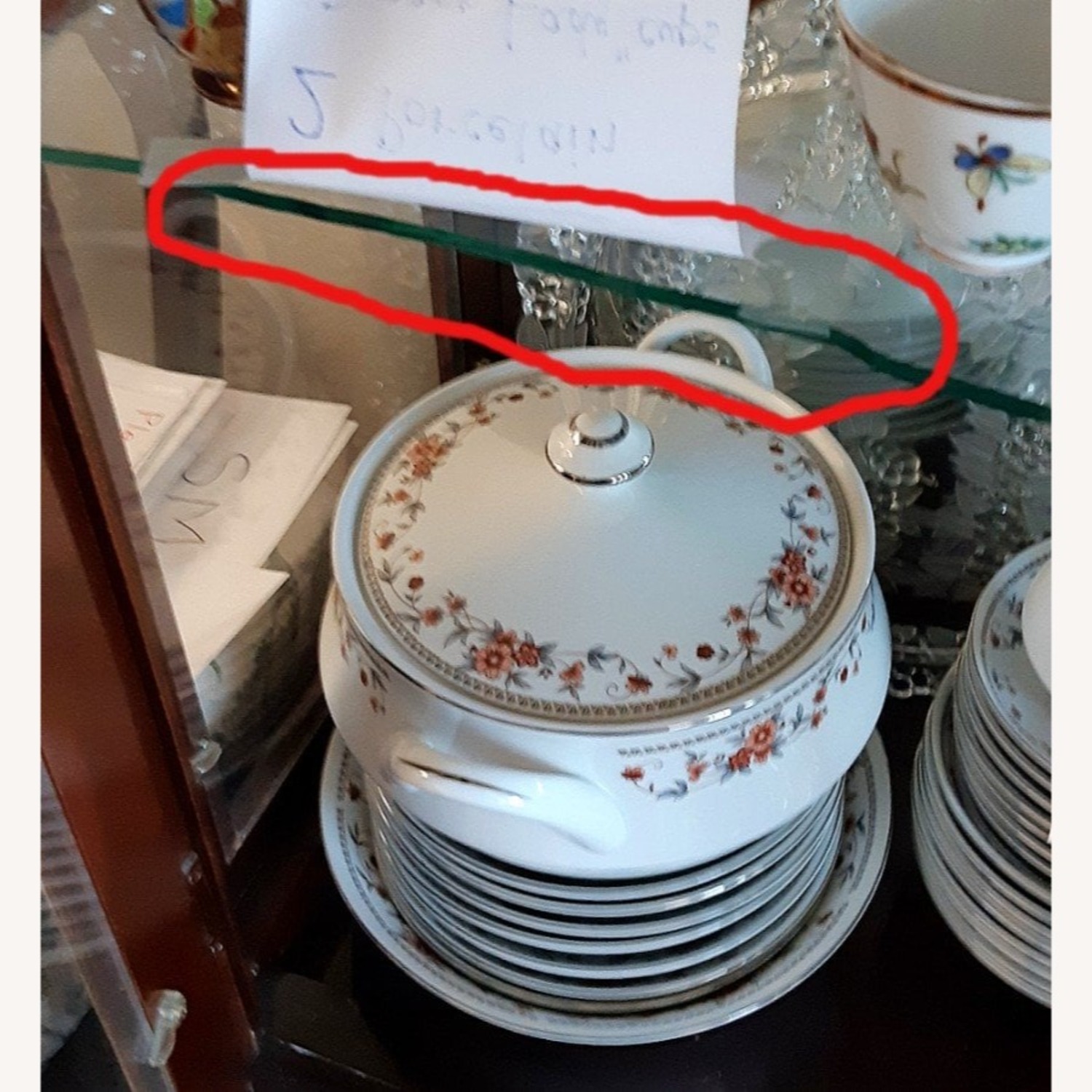 Dark Brown Wood Wall Unit - image-5