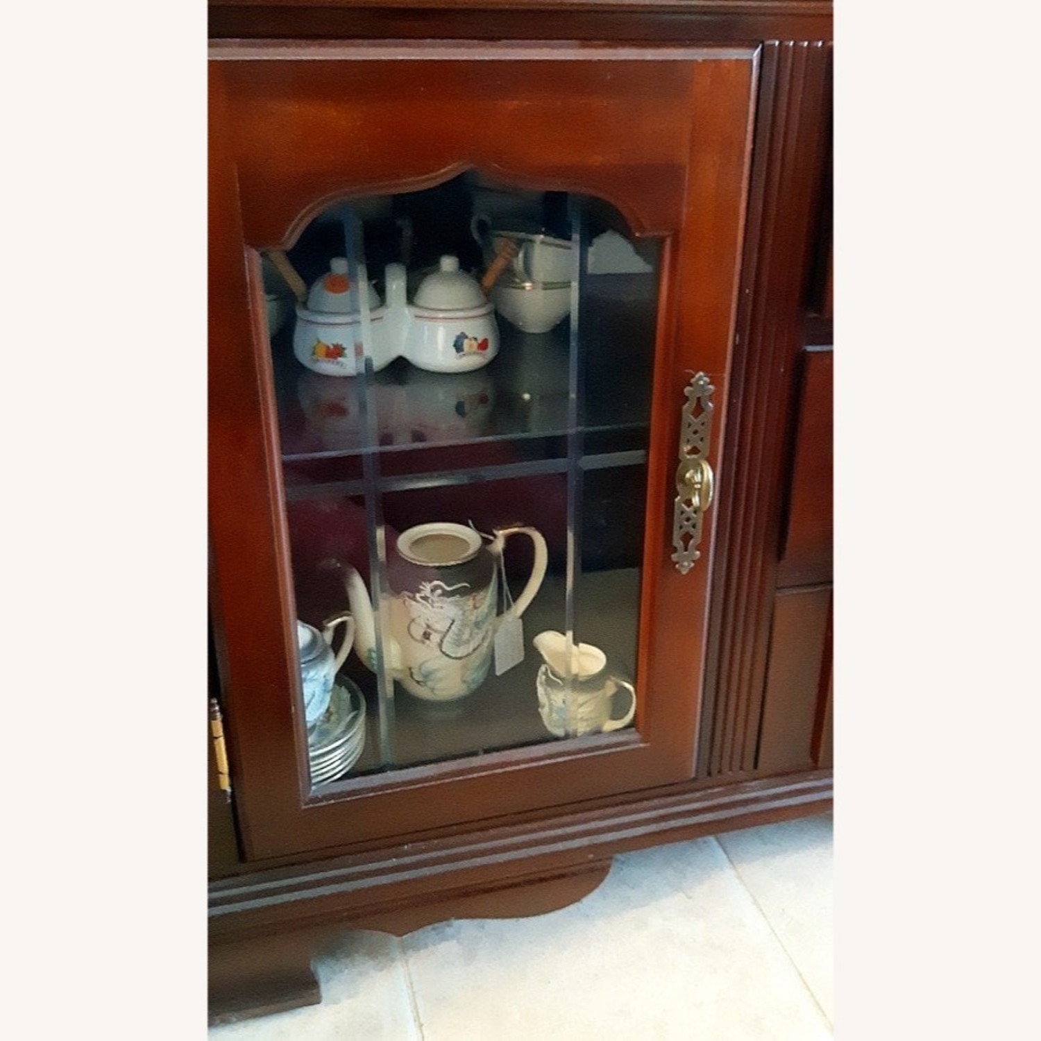 Dark Brown Wood Wall Unit - image-4