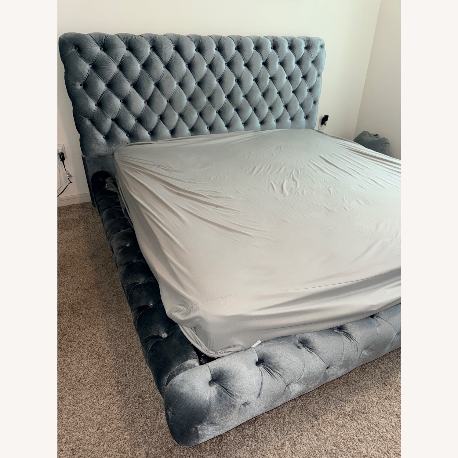 King Size Upholstered Platform Bed - image-2