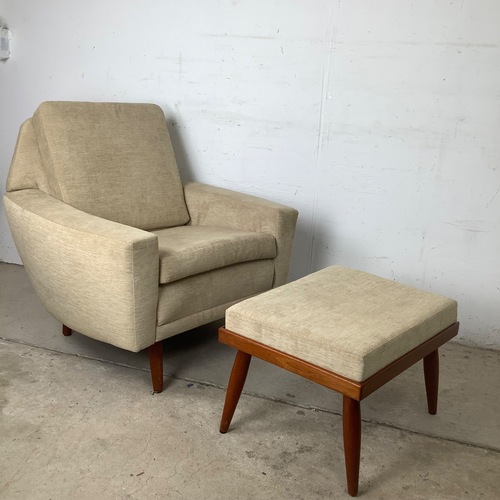 Used Scandinavian Modern Lounge Chair and Ottoman for sale on AptDeco