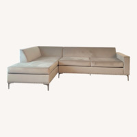 Light Gray Suede 3+ Piece Sectional