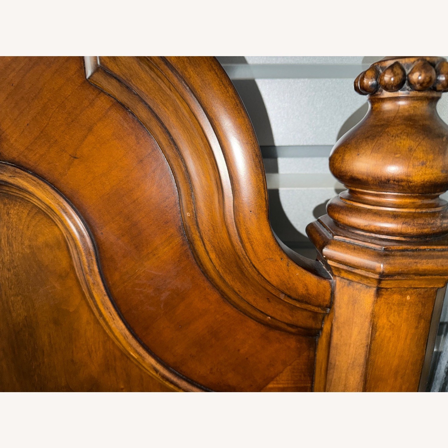 Ethan Allen Dark Brown Wood California King Bed - image-20