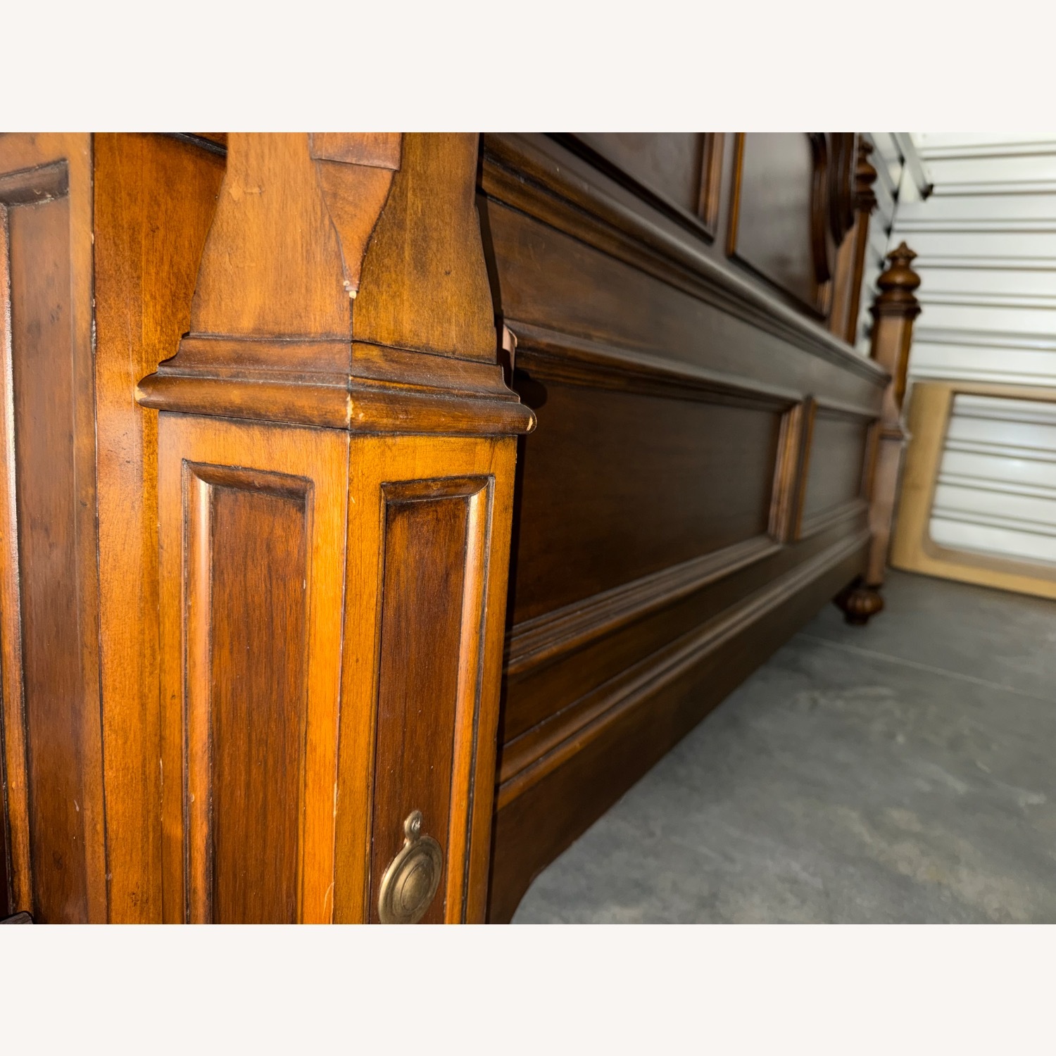 Ethan Allen Dark Brown Wood California King Bed - image-6