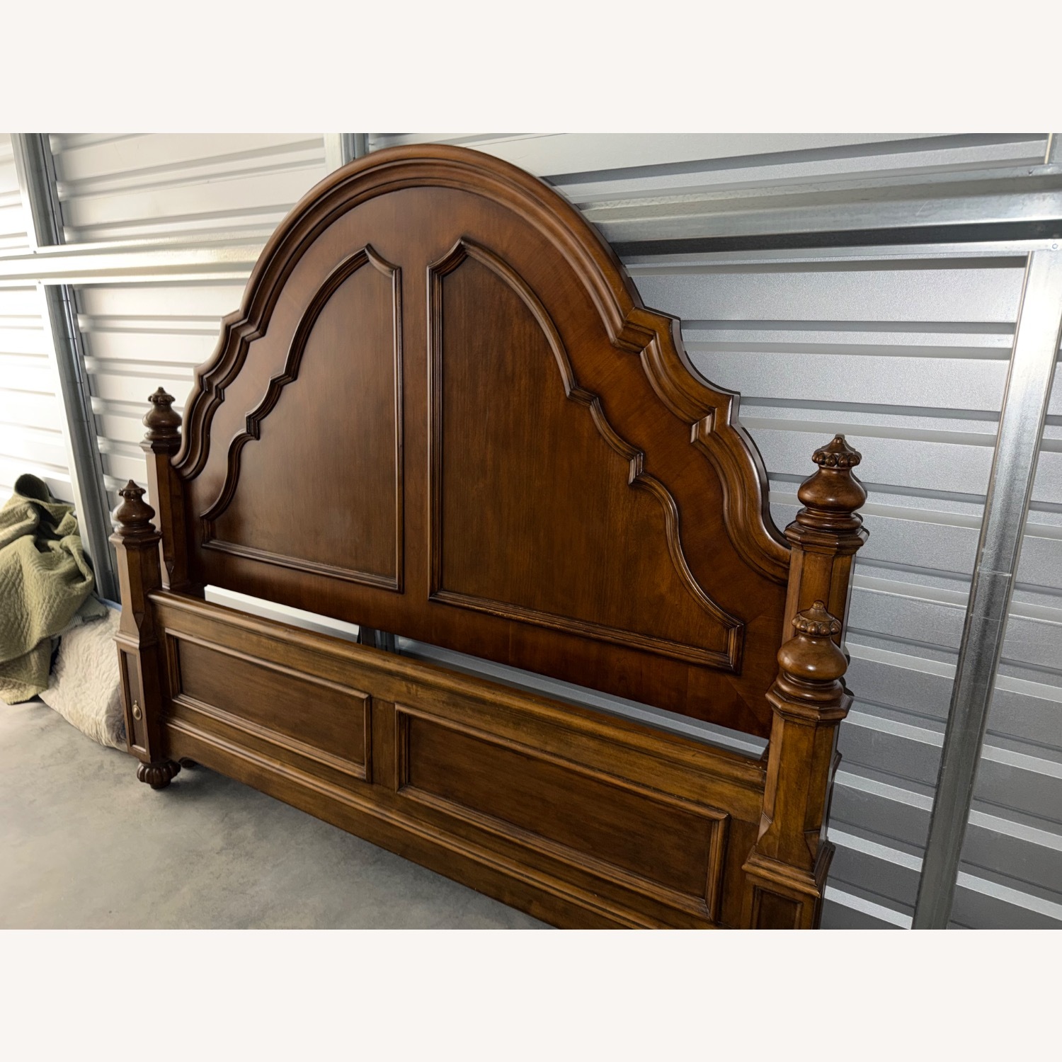 Ethan Allen Dark Brown Wood California King Bed - image-2