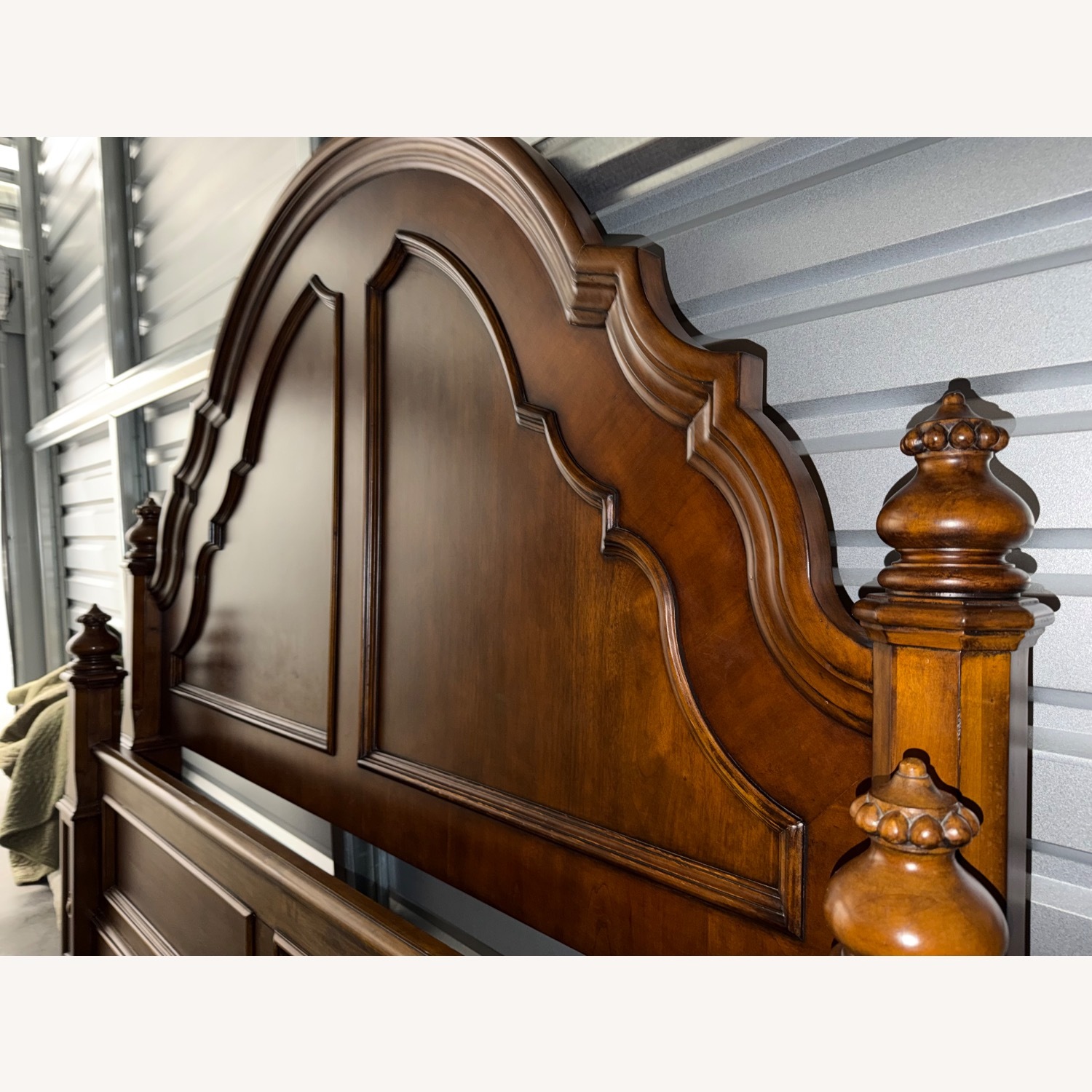 Ethan Allen Dark Brown Wood California King Bed - image-10