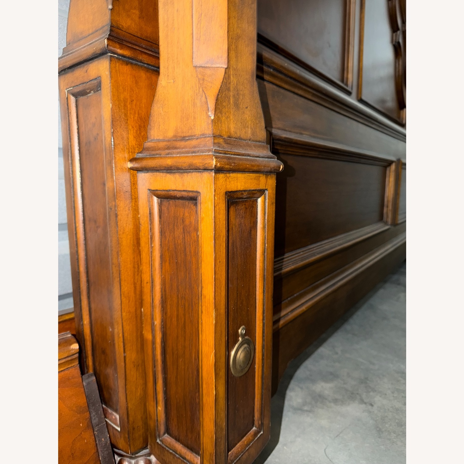 Ethan Allen Dark Brown Wood California King Bed - image-7