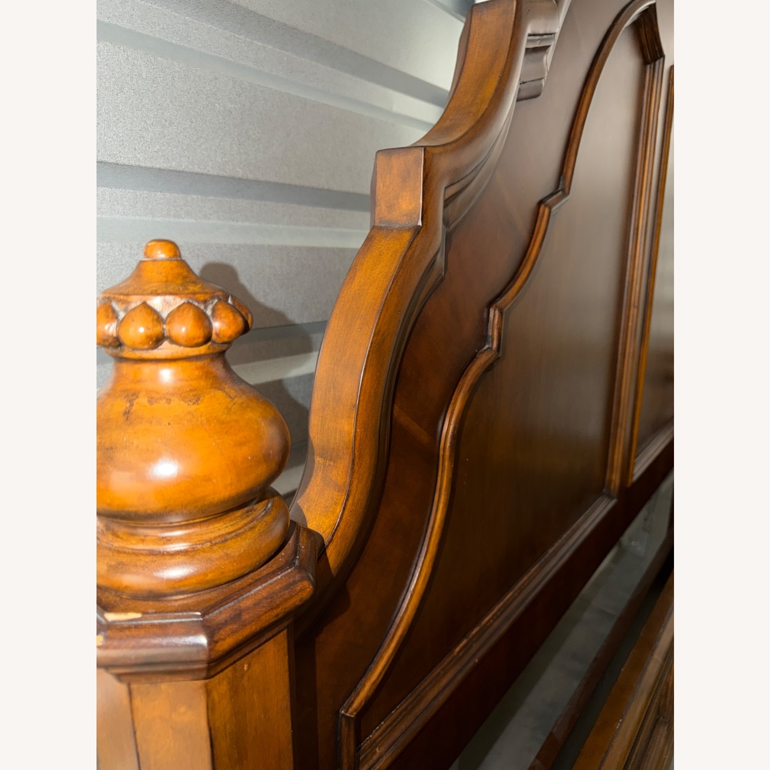Ethan Allen Dark Brown Wood California King Bed - image-3