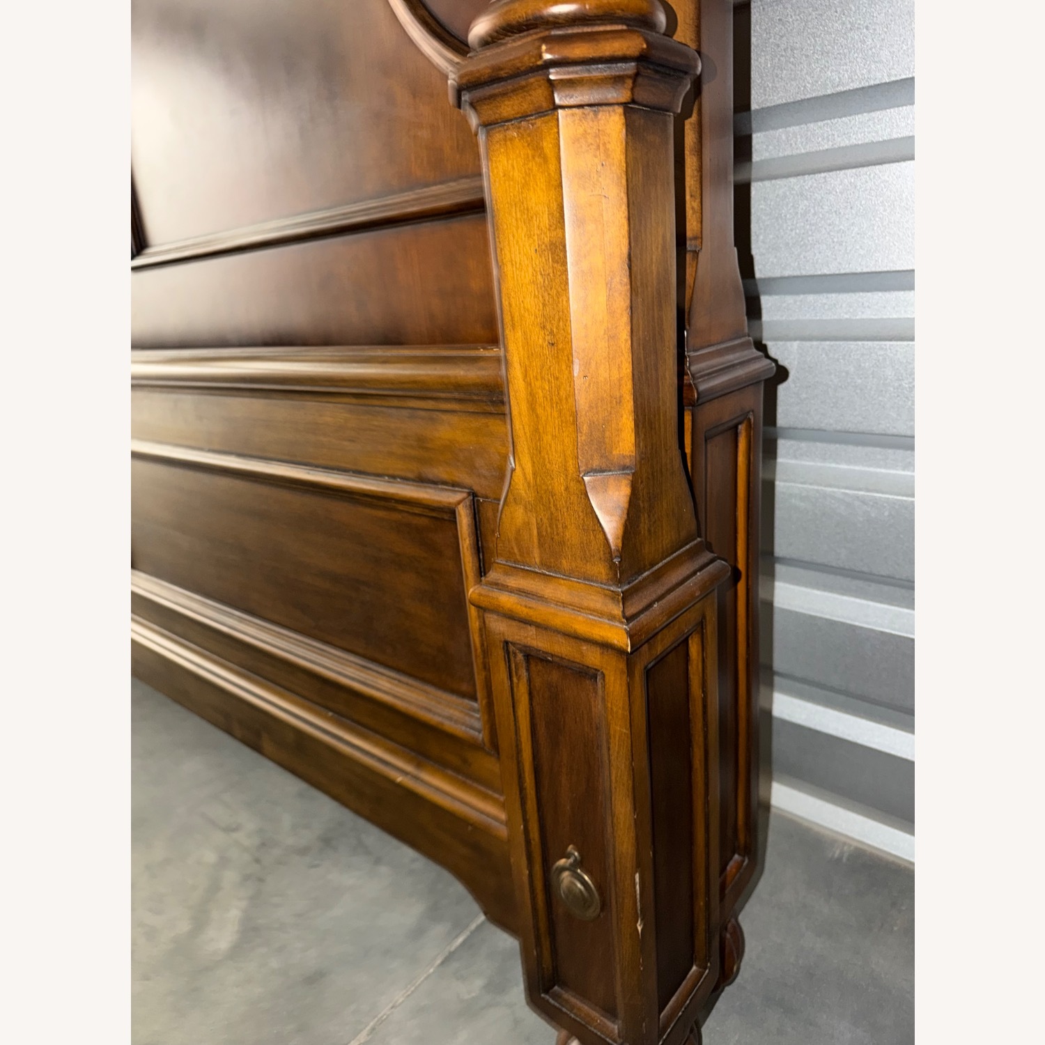 Ethan Allen Dark Brown Wood California King Bed - image-8