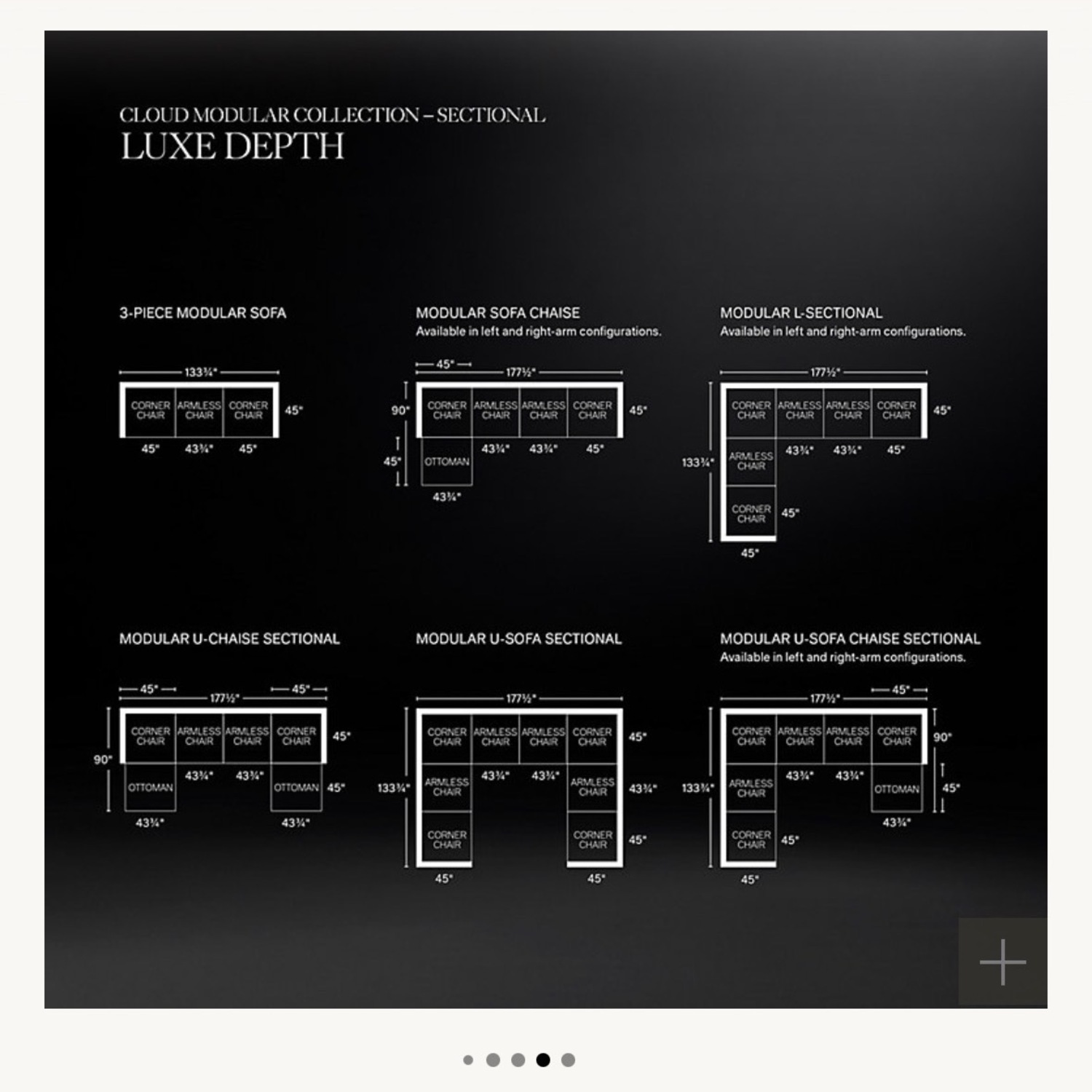 Restoration Hardware Cloud Luxe 3+ Piece Sectional - image-6