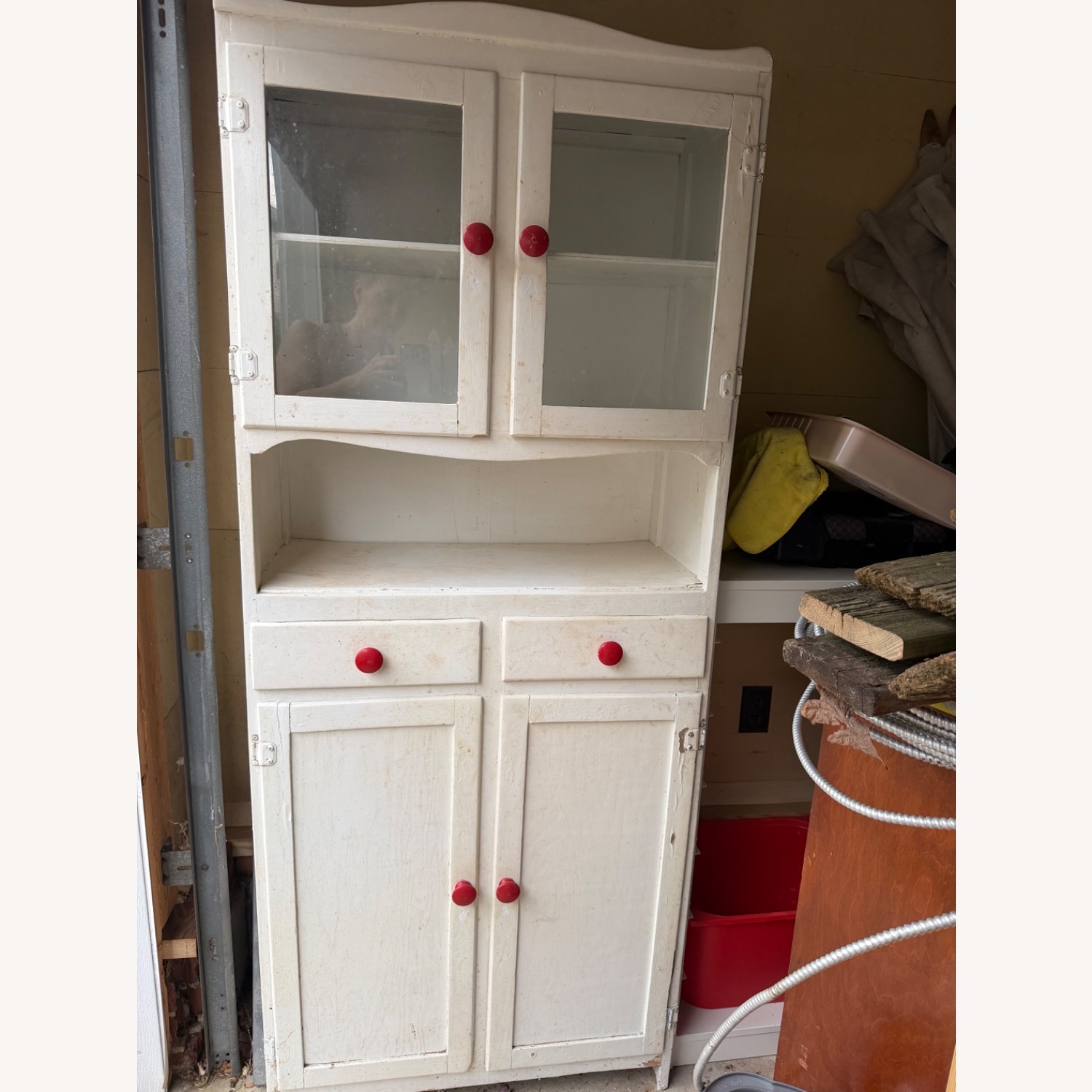 Antique Farmhouse Kitchen Cupboard  - image-1