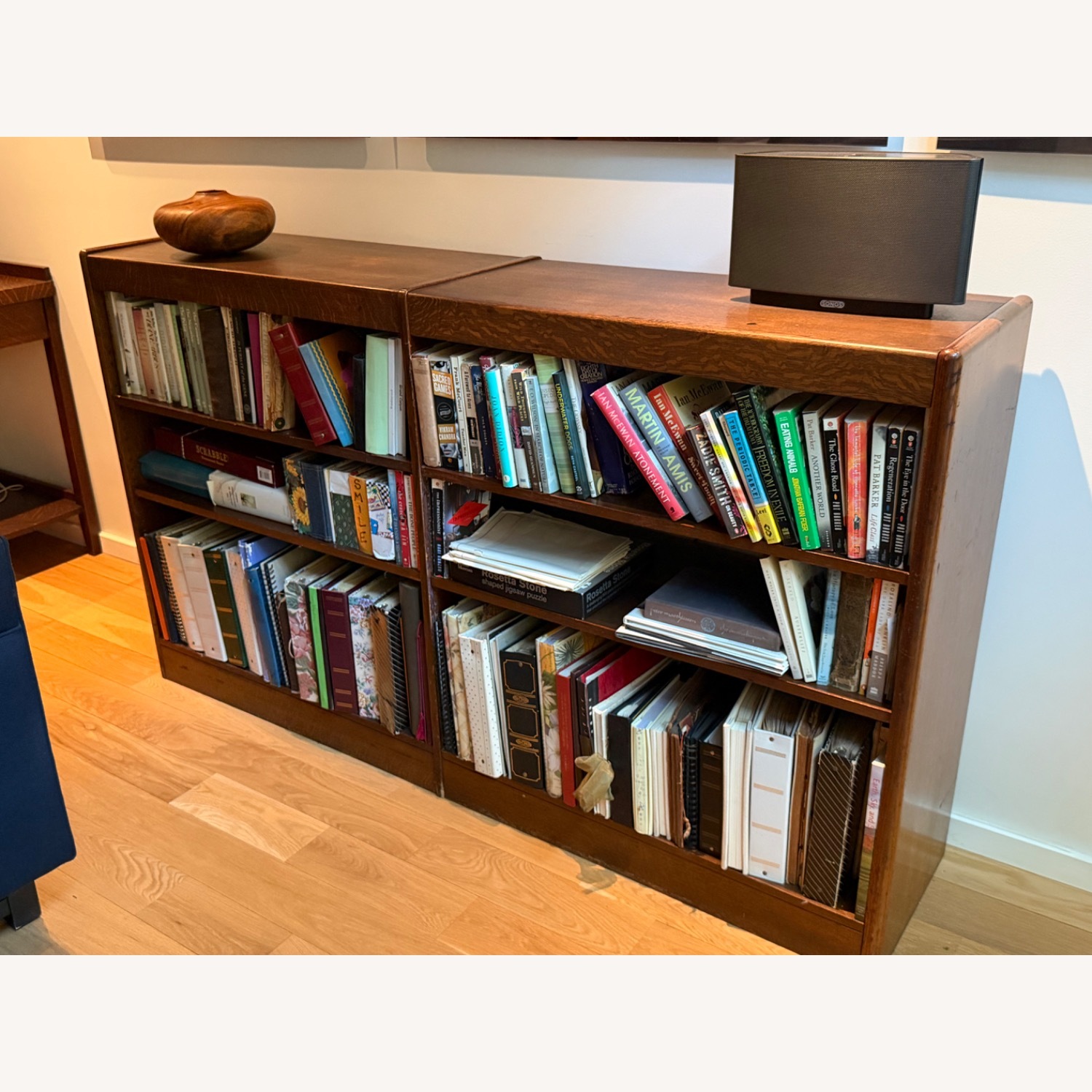 Vintage/Antique Library Dark Brown Bookcase - image-3