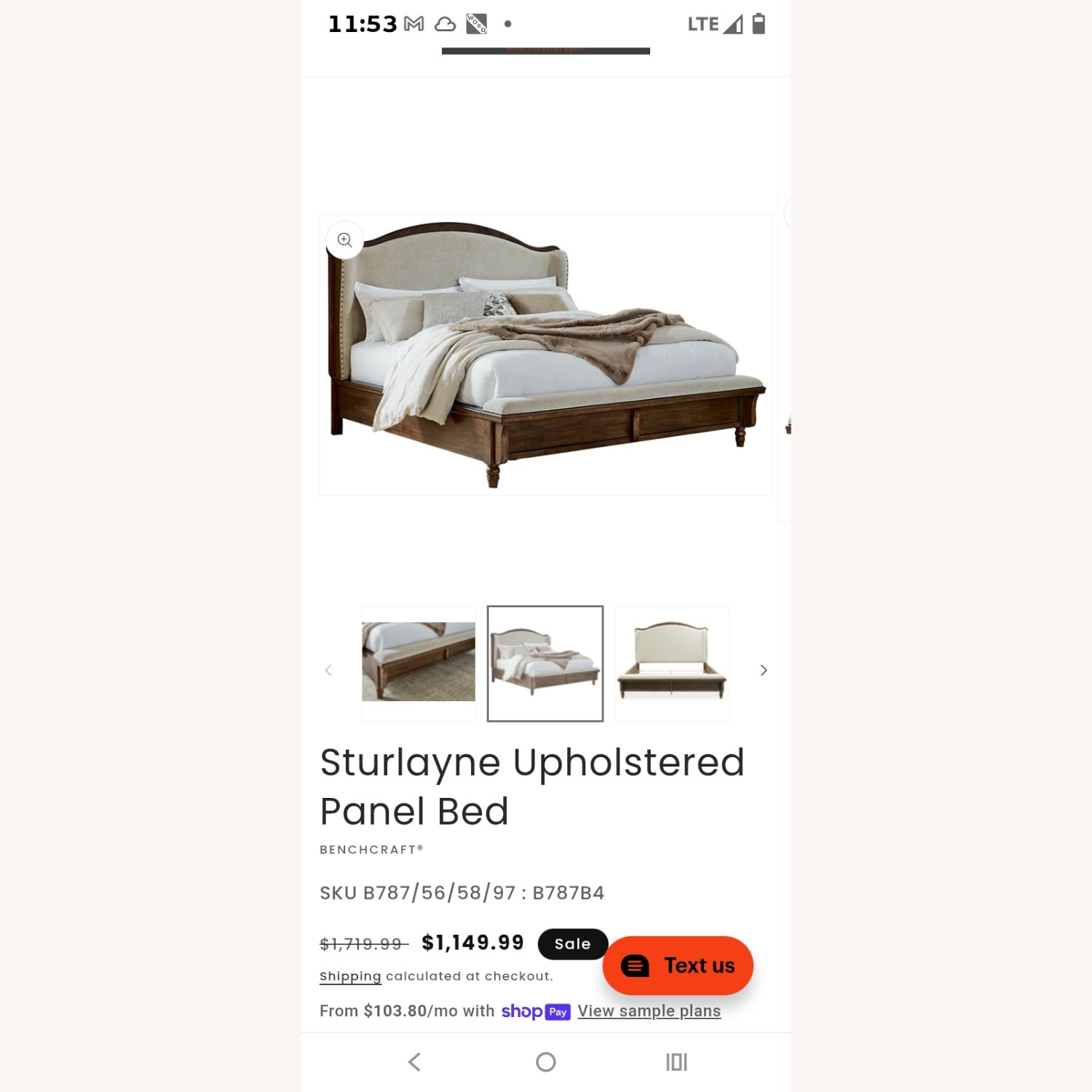 Ashley California King Bed Frame with Bench  - image-3