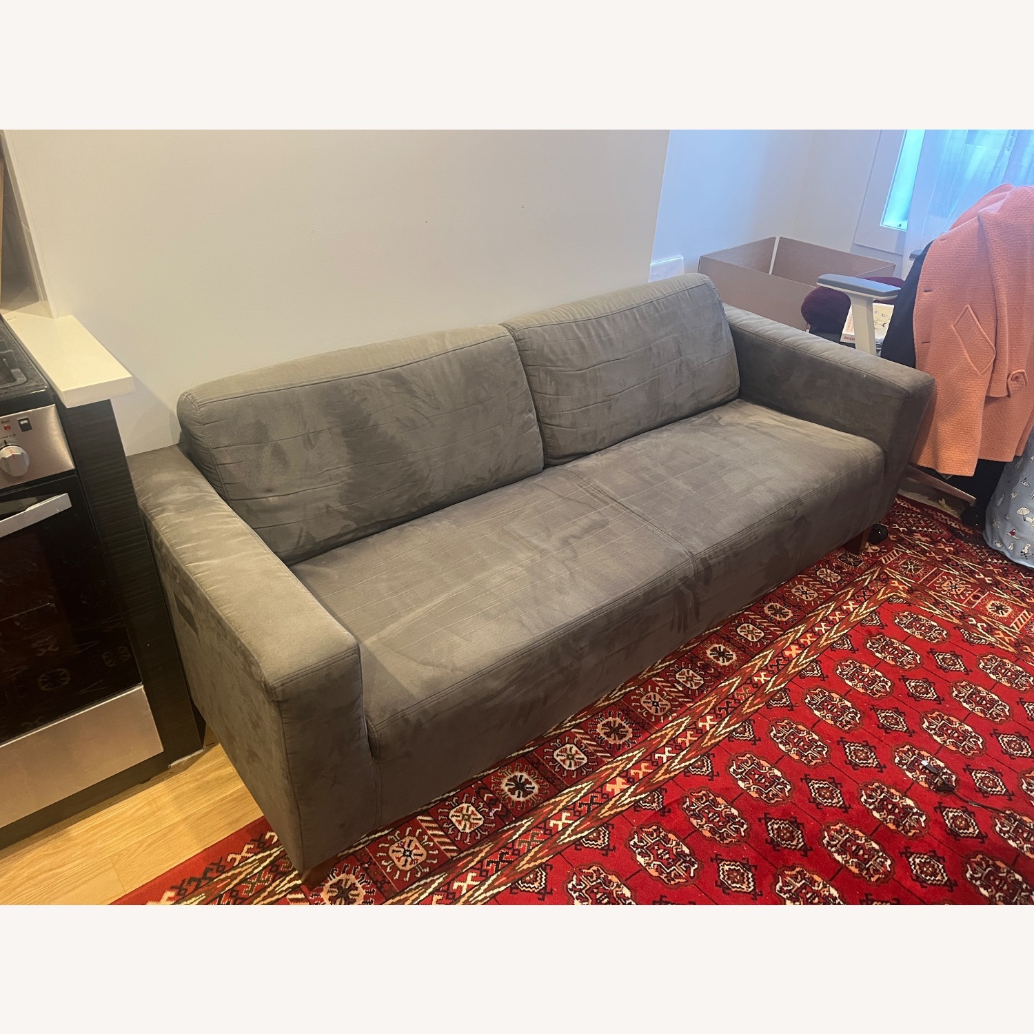 EQ3 Light Gray 2 Seater Sofa - image-3