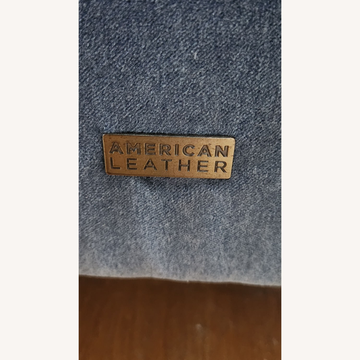 American Leather Blue Haze Fabric Sofa - image-4