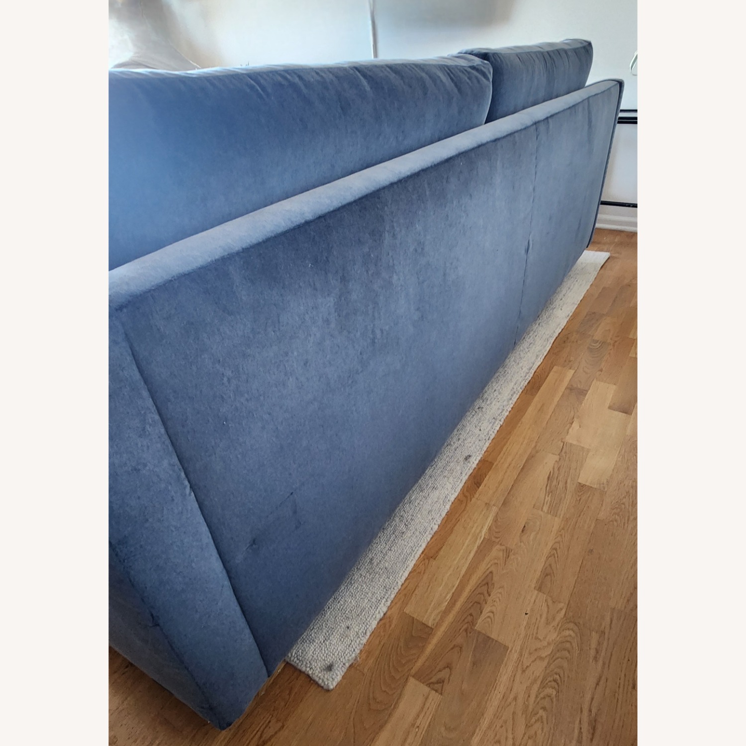 American Leather Blue Haze Fabric Sofa - image-2