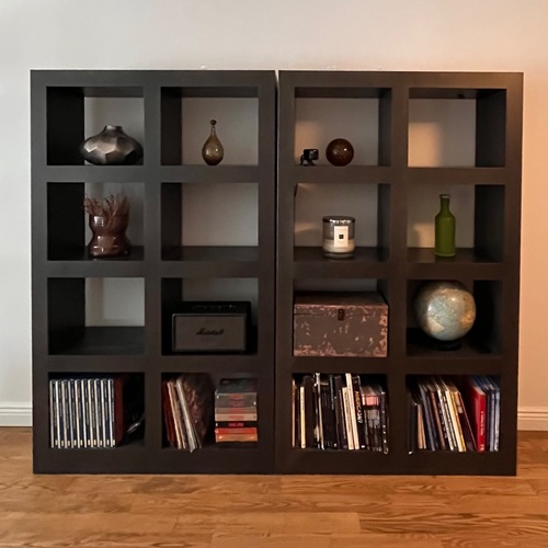Used Crate & Barrel Shadow Box Bookcase (Set of 2) for sale on AptDeco
