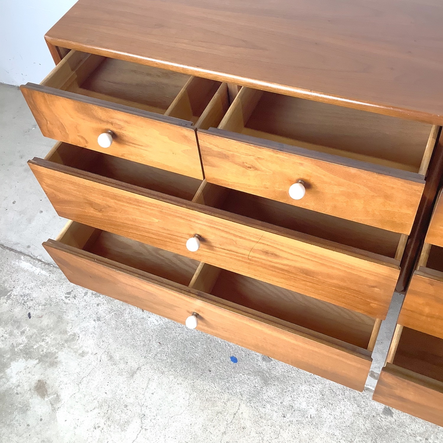 Drexel Declaration Walnut 8-Drawer Lowboy Dresser - image-15