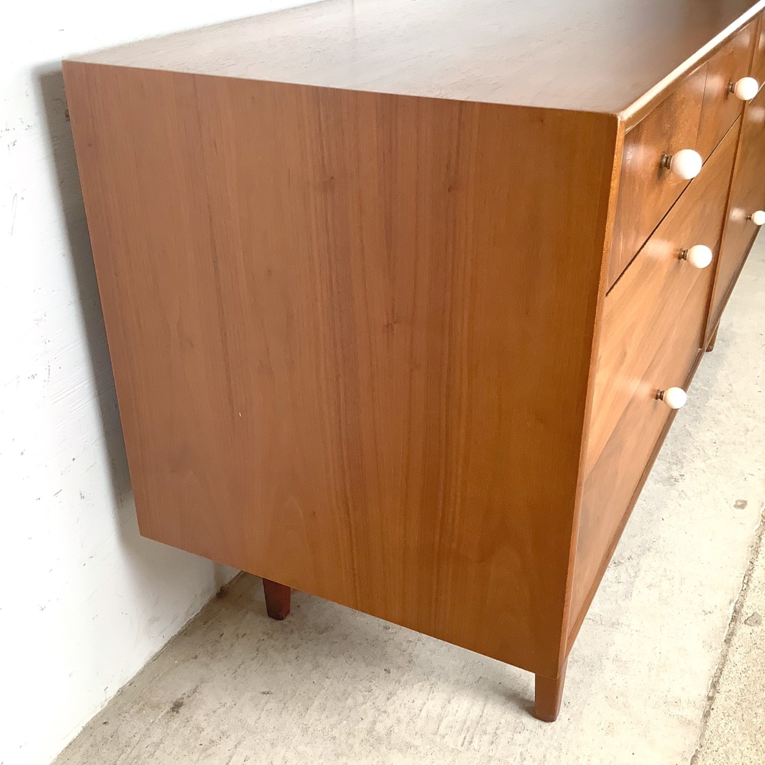 Drexel Declaration Walnut 8-Drawer Lowboy Dresser - image-9