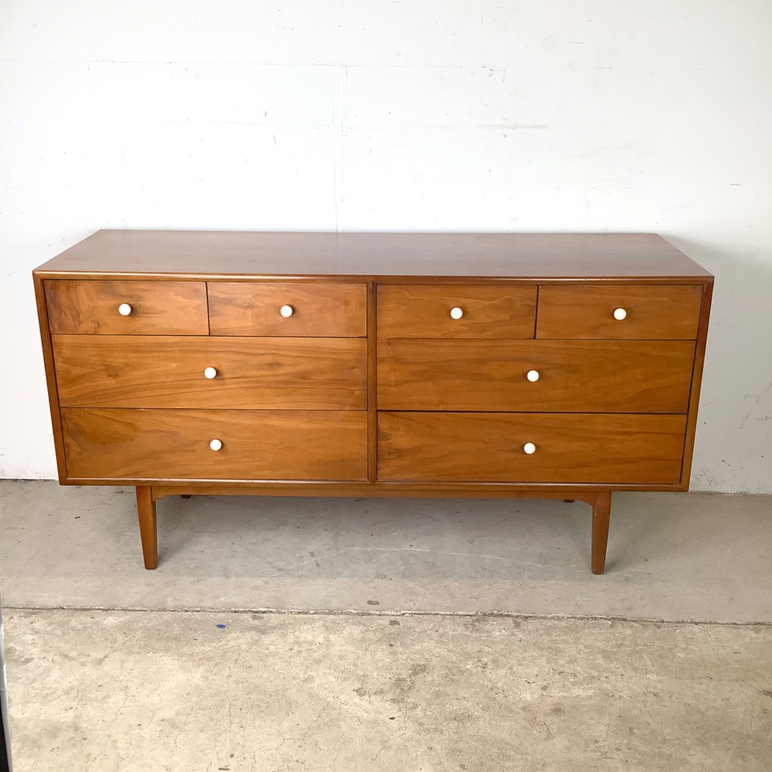 Drexel Declaration Walnut 8-Drawer Lowboy Dresser - image-3