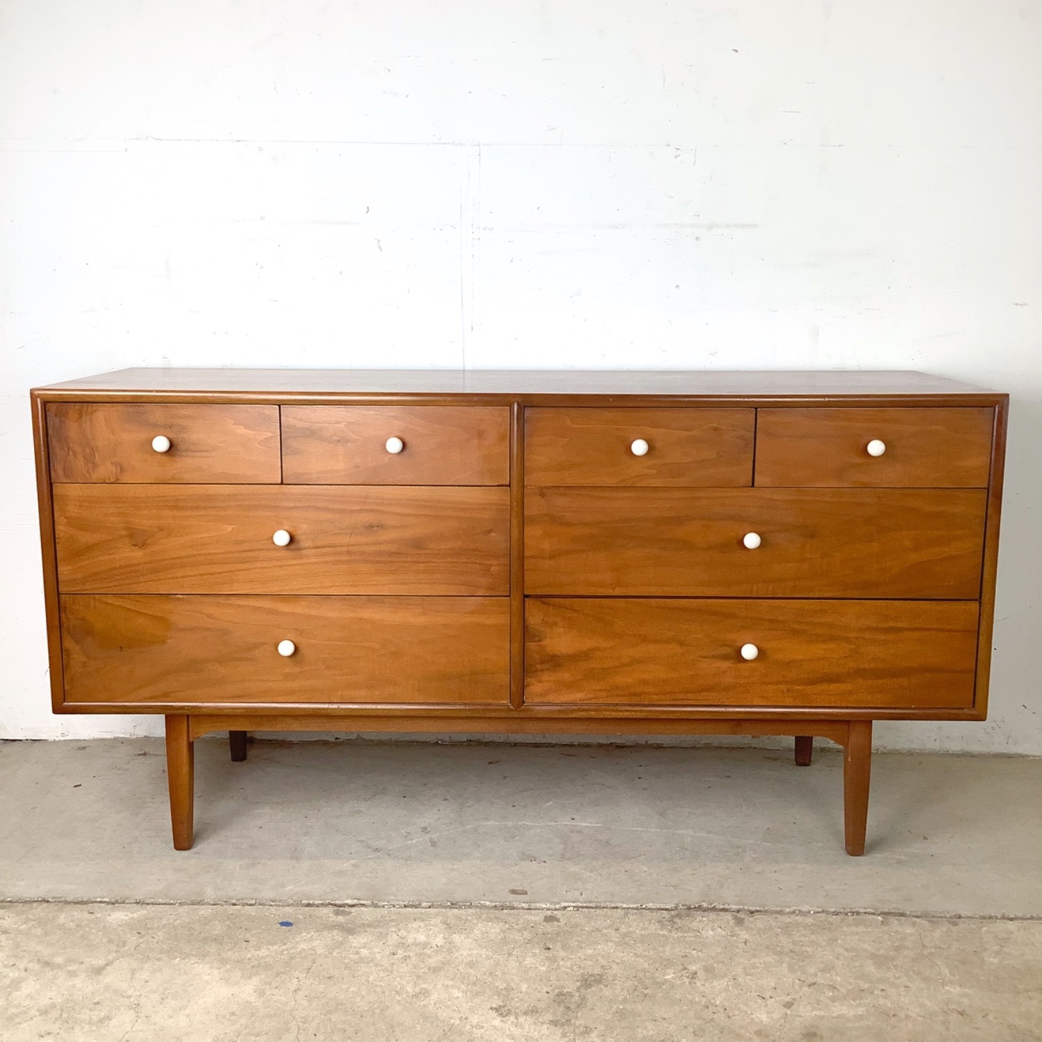 Drexel Declaration Walnut 8-Drawer Lowboy Dresser - image-24