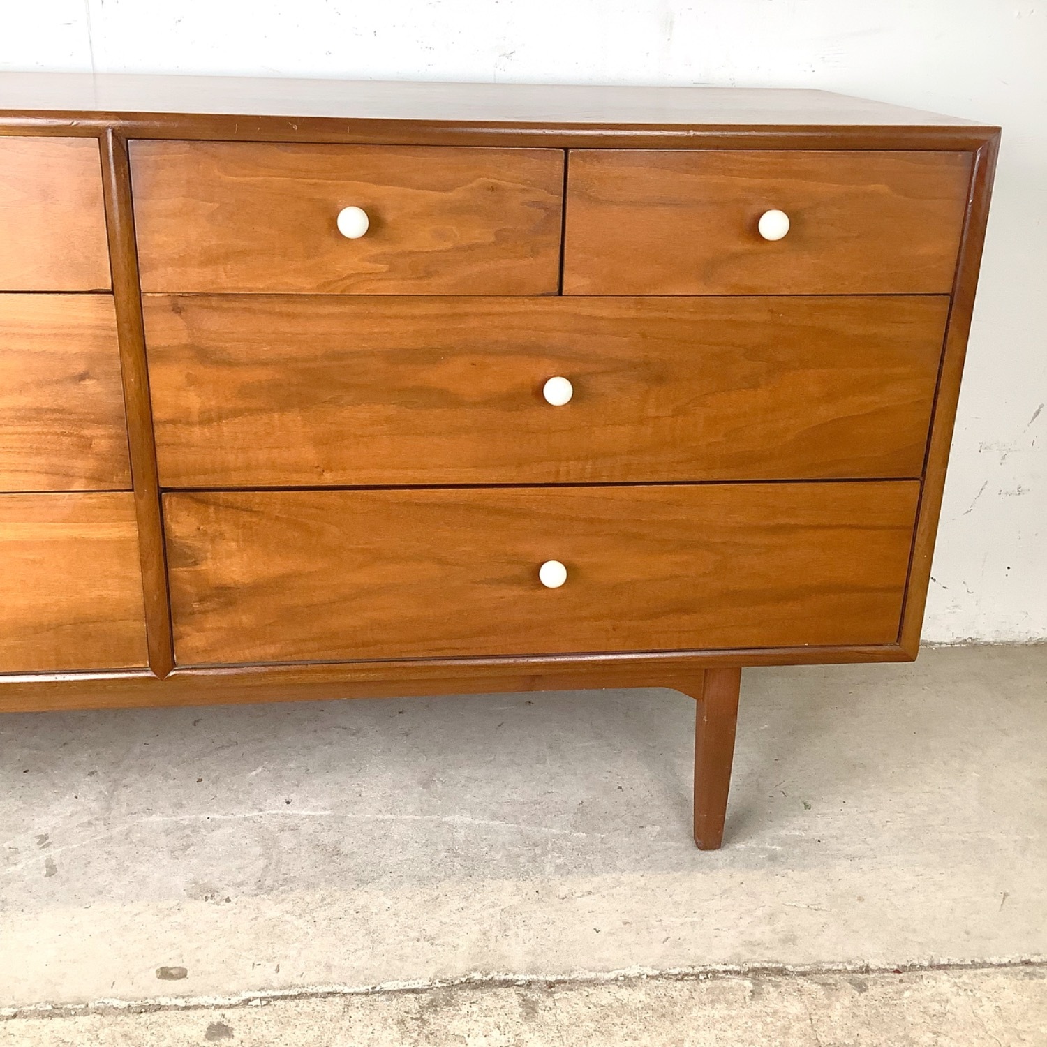 Drexel Declaration Walnut 8-Drawer Lowboy Dresser - image-12