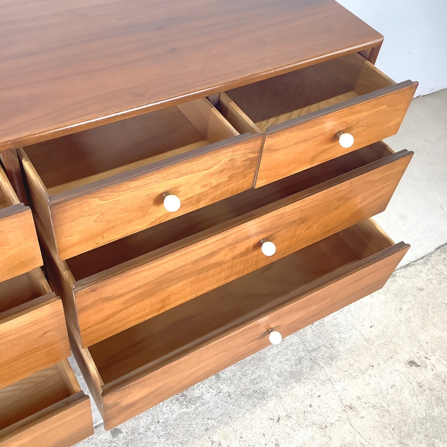 Drexel Declaration Walnut 8-Drawer Lowboy Dresser - image-16