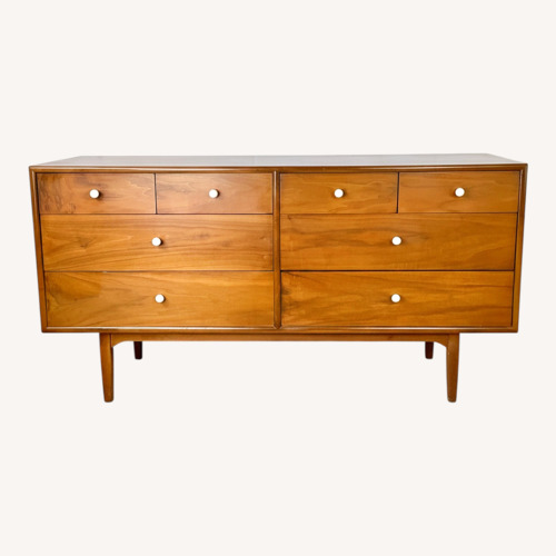 Used Drexel Declaration Walnut 8-Drawer Lowboy Dresser for sale on AptDeco
