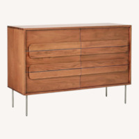 West Elm Light Brown Gemini 6-Drawer Dresser