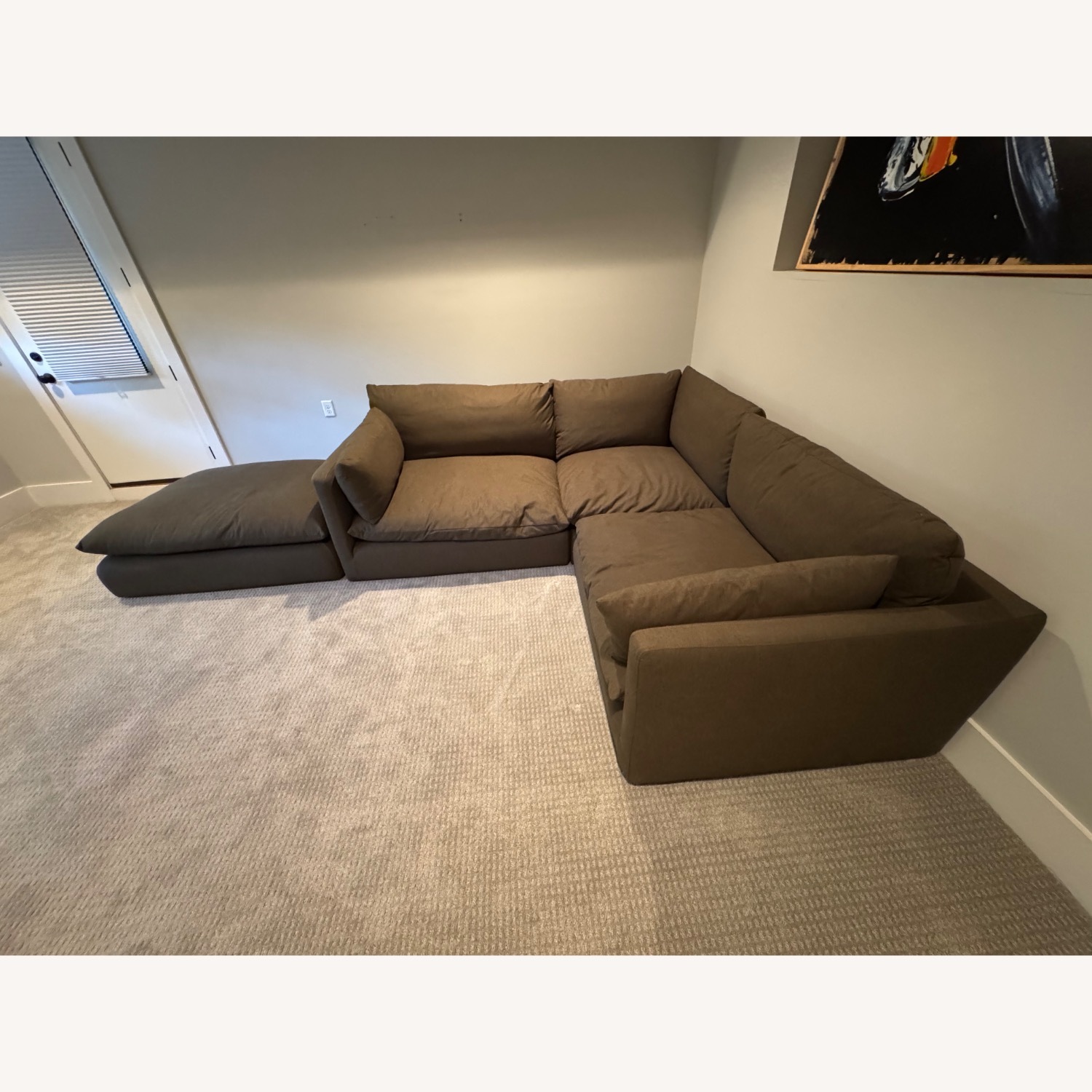 Crate & Barrel Linen 3+ Piece Sectional - image-1