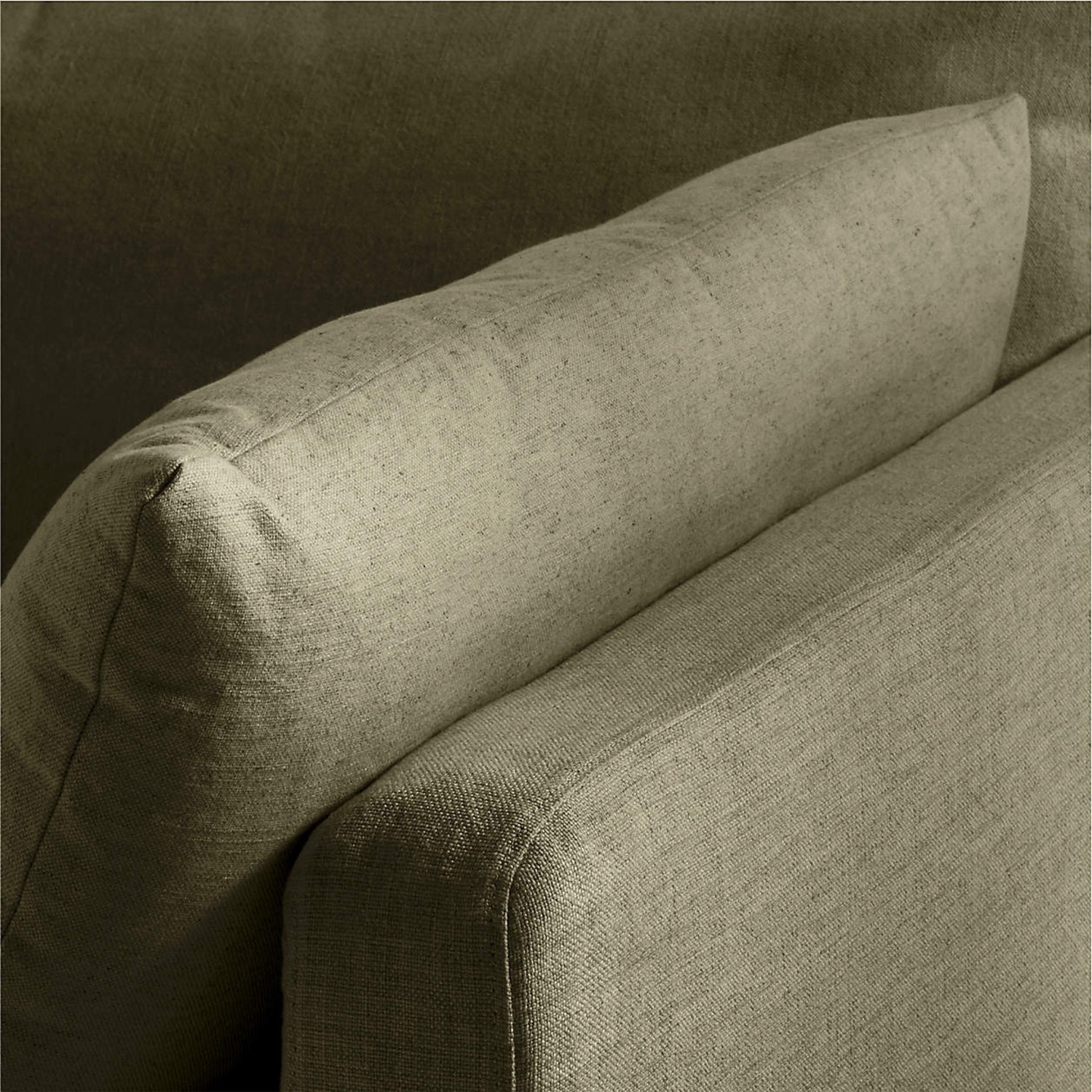 Crate & Barrel Linen 3+ Piece Sectional - image-4