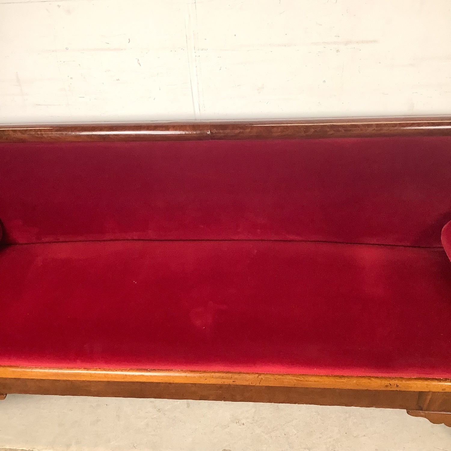 Antique American Empire Revival Mahogany Sofa - image-12