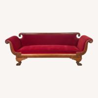 Antique American Empire Revival Mahogany Sofa