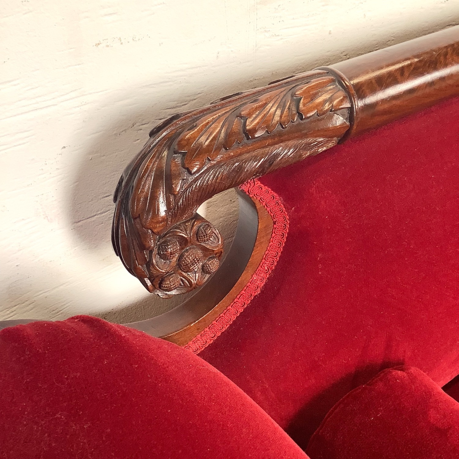 Antique American Empire Revival Mahogany Sofa - image-18
