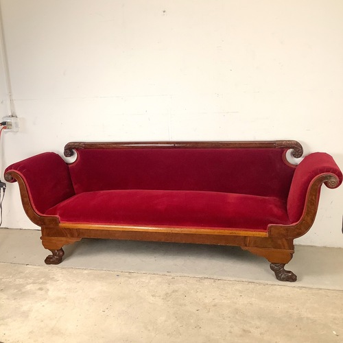 Used Antique American Empire Revival Mahogany Sofa for sale on AptDeco