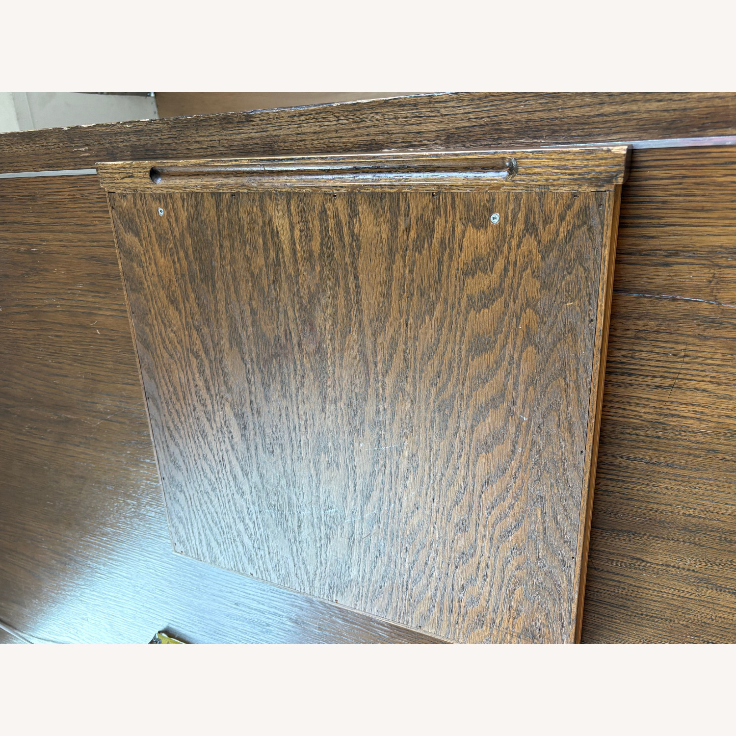 Vintage/Antique Dark Brown Wood Desk - image-9