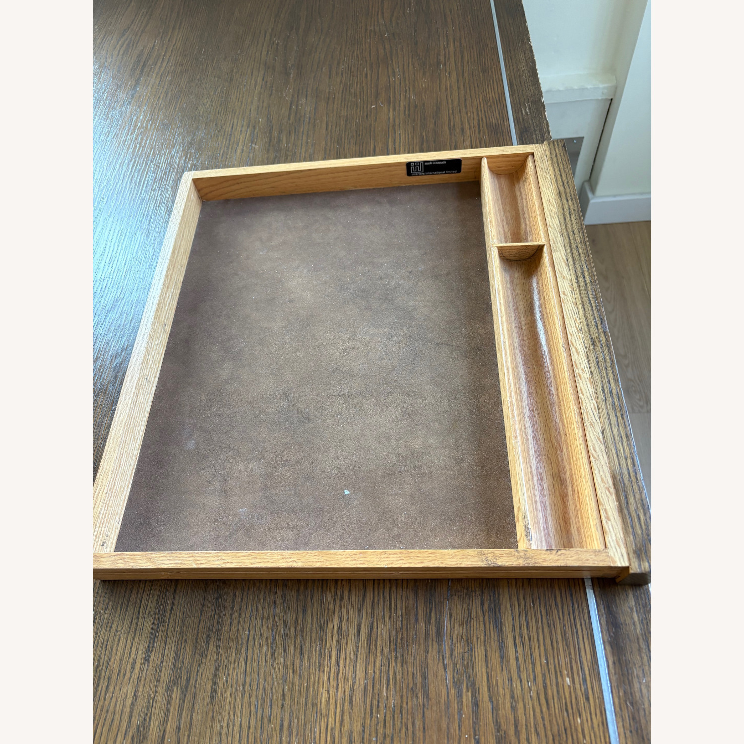 Vintage/Antique Dark Brown Wood Desk - image-8