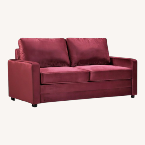 Used Wayfair Red Velvet Sleeper Sofa for sale on AptDeco