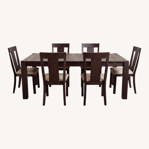 Used Bob's Discount Furniture Dark Brown Dining Set for sale on AptDeco